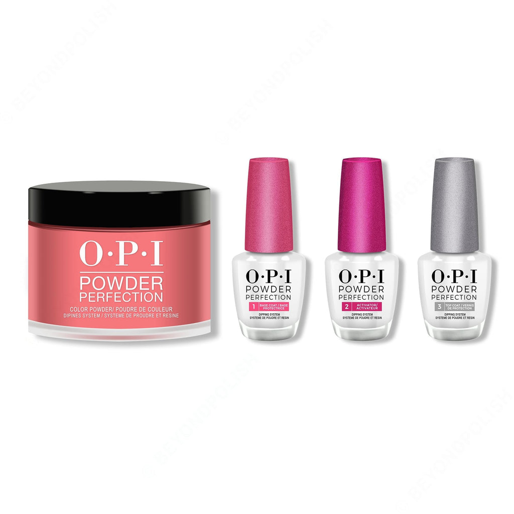 OPI - Dip Powder Combo - Liquid Set & Color So Hot It Berns - Salon Quality