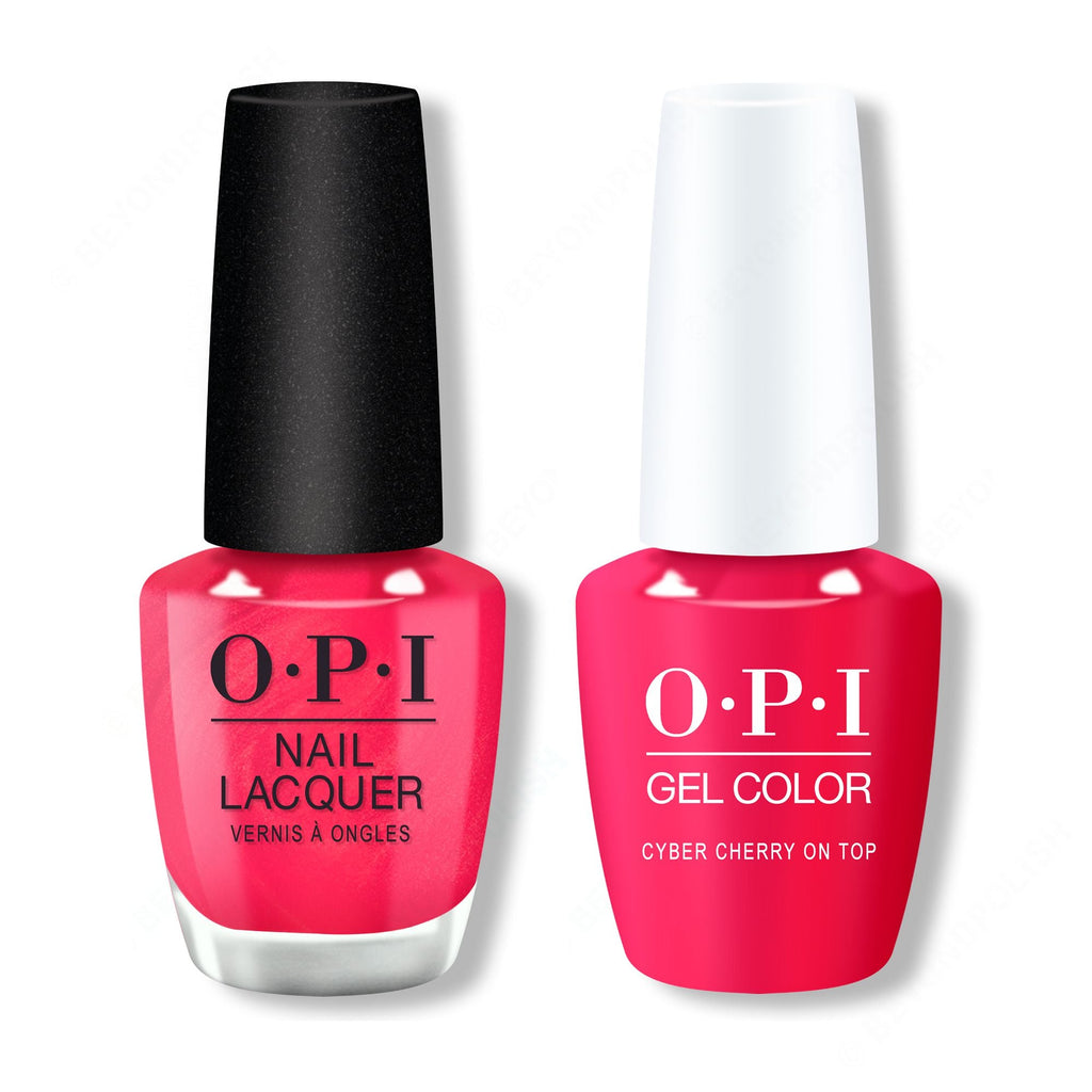 OPI - Gel & Lacquer Combo - Cyber Cherry on Top - Salon Quality