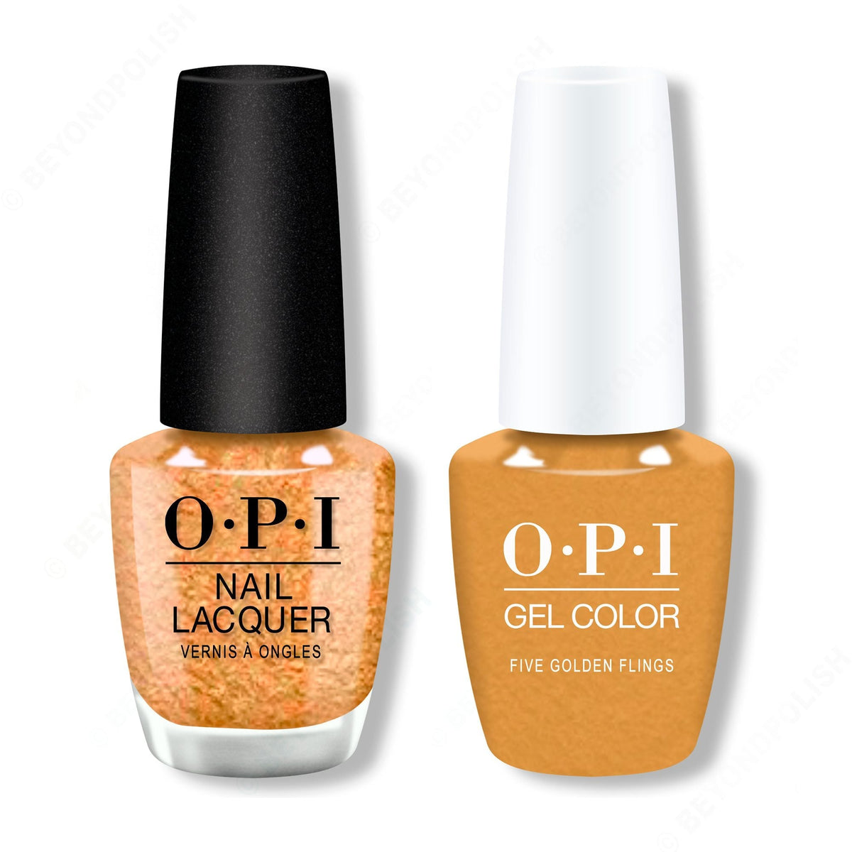 OPI - Gel & Lacquer Combo - Five Golden Flings - Salon Quality