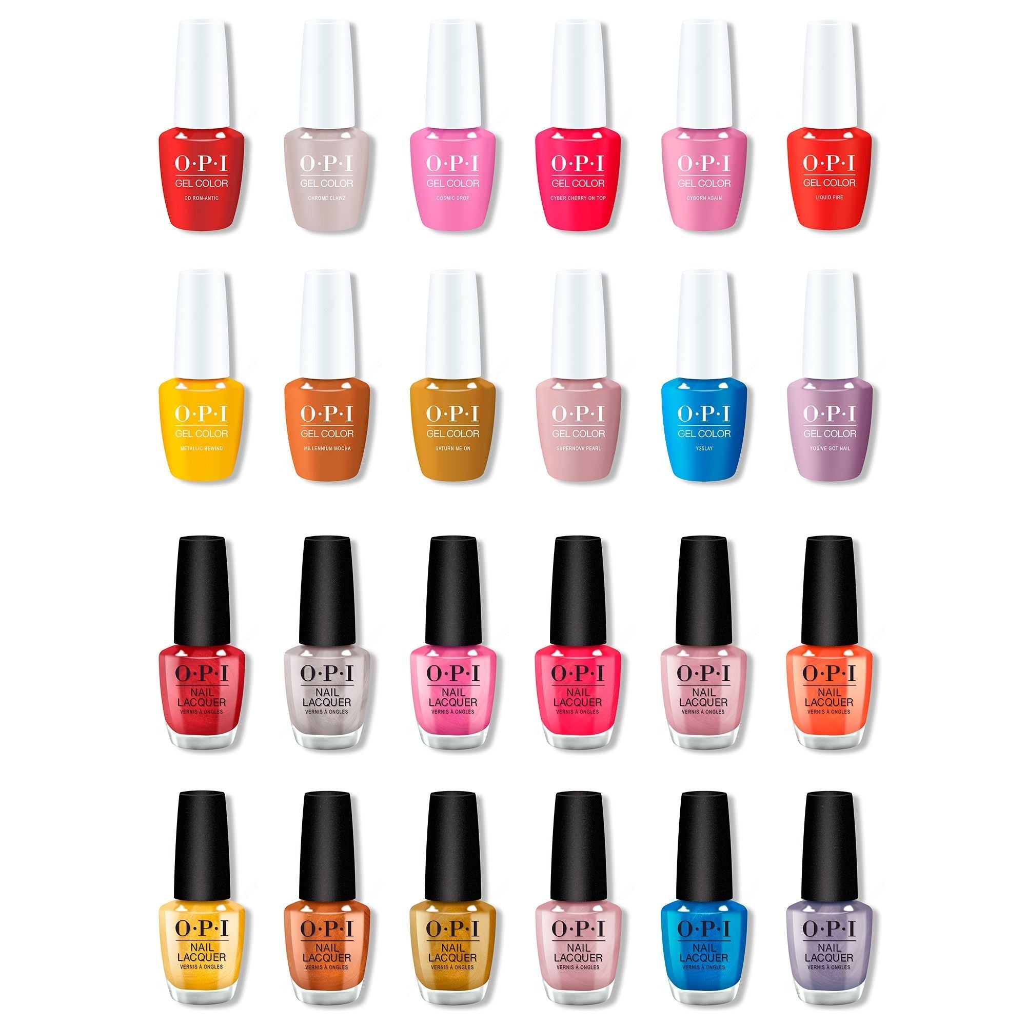OPI - Gel & Lacquer Combo - Metallic Mega Mix Fall 2024 Collection - 24pc - Salon Quality