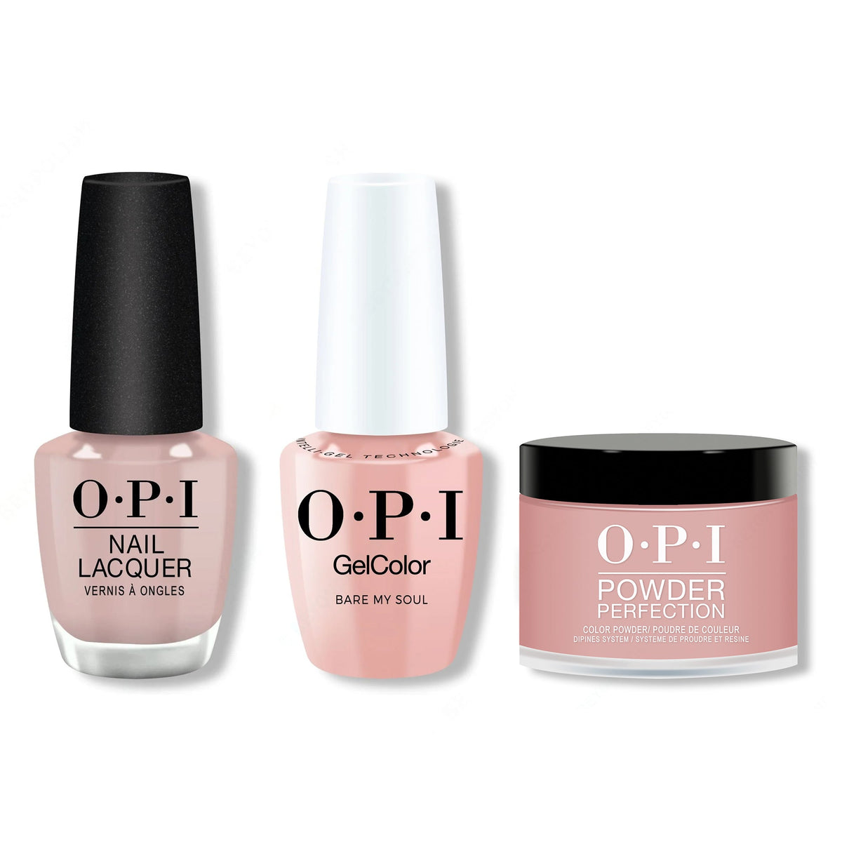 OPI - Gel, Lacquer & Dip Combo - Bare My Soul - Salon Quality