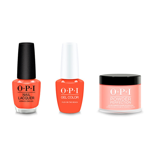 OPI - Gel, Lacquer & Dip Combo - Flex On The Beach - Salon Quality