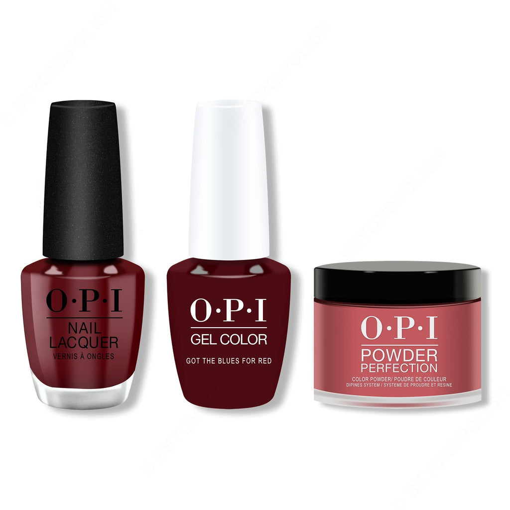 OPI - Gel, Lacquer & Dip Combo - Got the Blues for Red - Salon Quality
