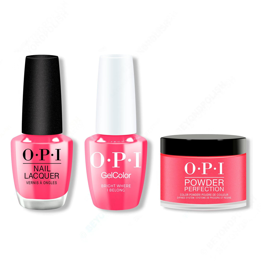 OPI - Gel, Lacquer & Dip Intelli-Gel Combo - Bright Where I Belong! - Salon Quality