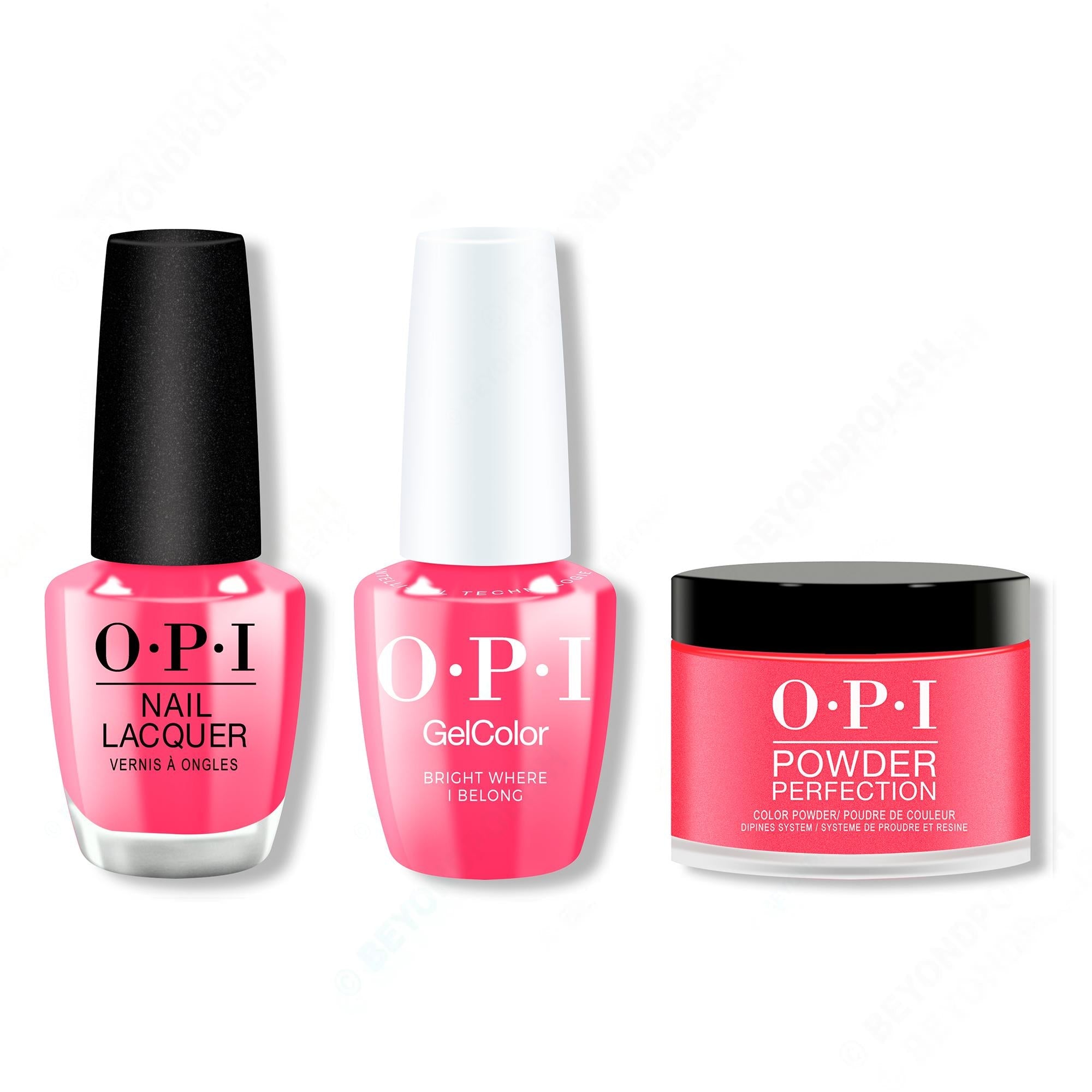 OPI - Gel, Lacquer & Dip Intelli-Gel Combo - Bright Where I Belong! - Salon Quality