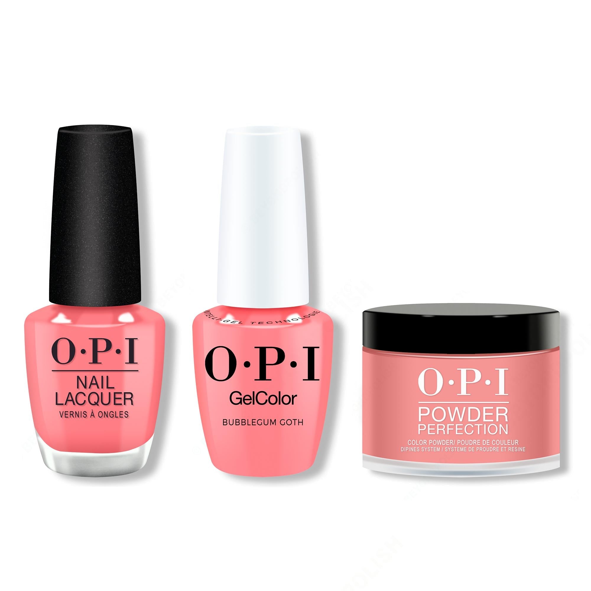 OPI - Gel, Lacquer & Dip Intelli-Gel Combo - Bubblegum Goth - Salon Quality