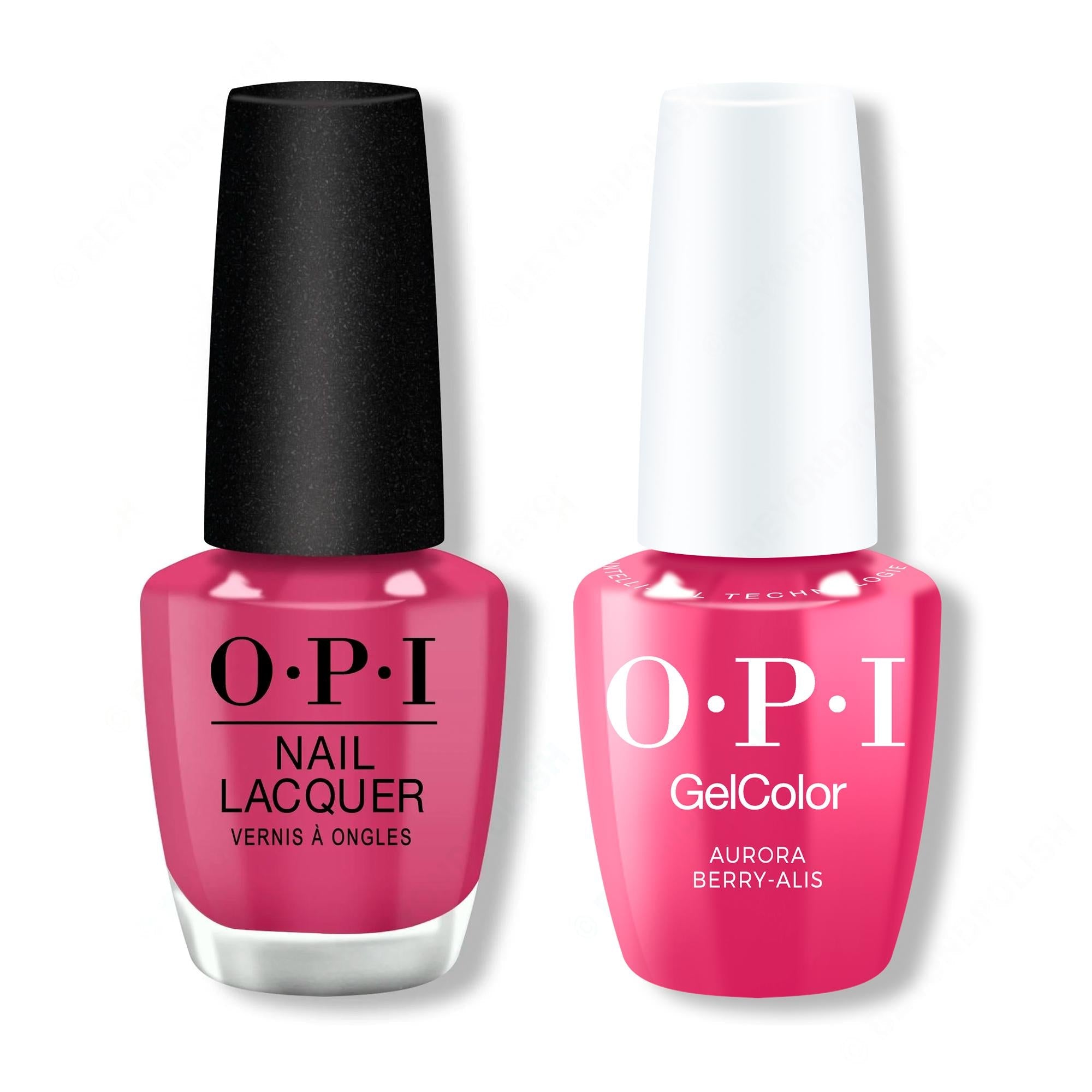 OPI - Gel & Lacquer Intelli-Gel Combo - Aurora Berry-Alis 0.5 Oz - Salon Quality