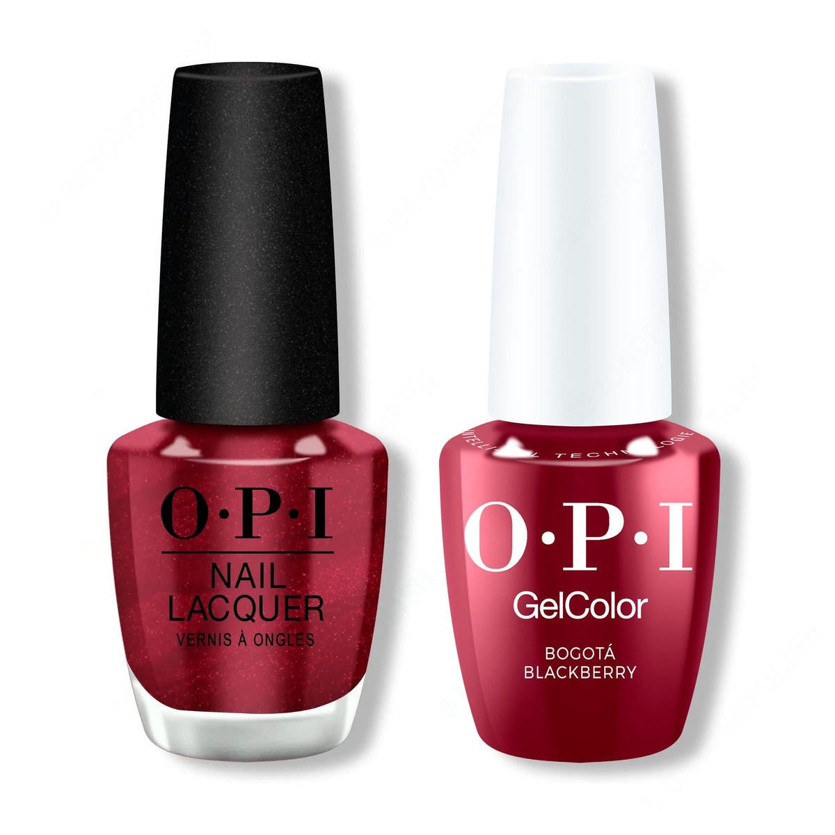 OPI - Gel & Lacquer Intelli-Gel Combo - Bogota Blackberry 0.5 Oz - Salon Quality