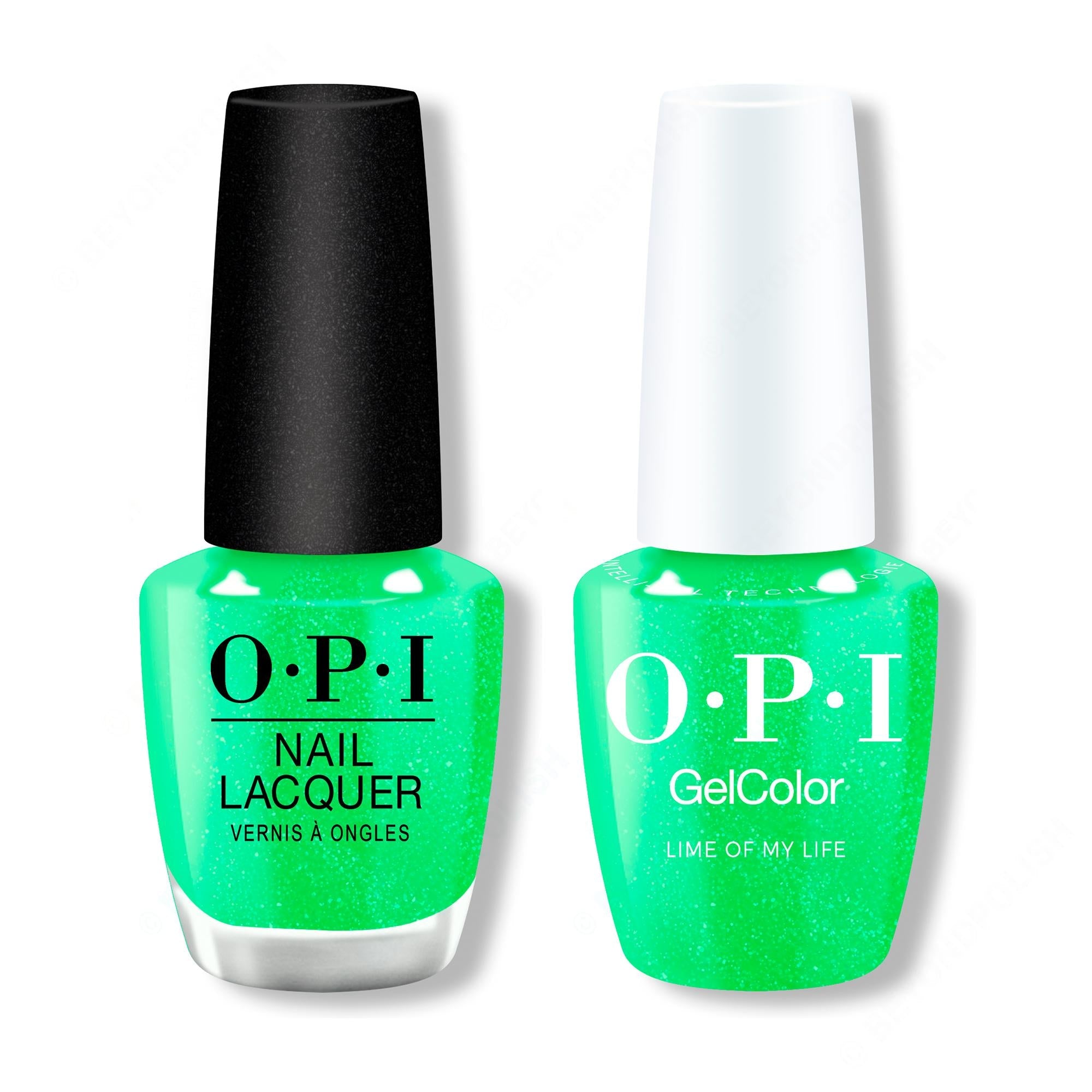 OPI - Gel & Lacquer Intelli-Gel Combo - Lime of My Life - Salon Quality