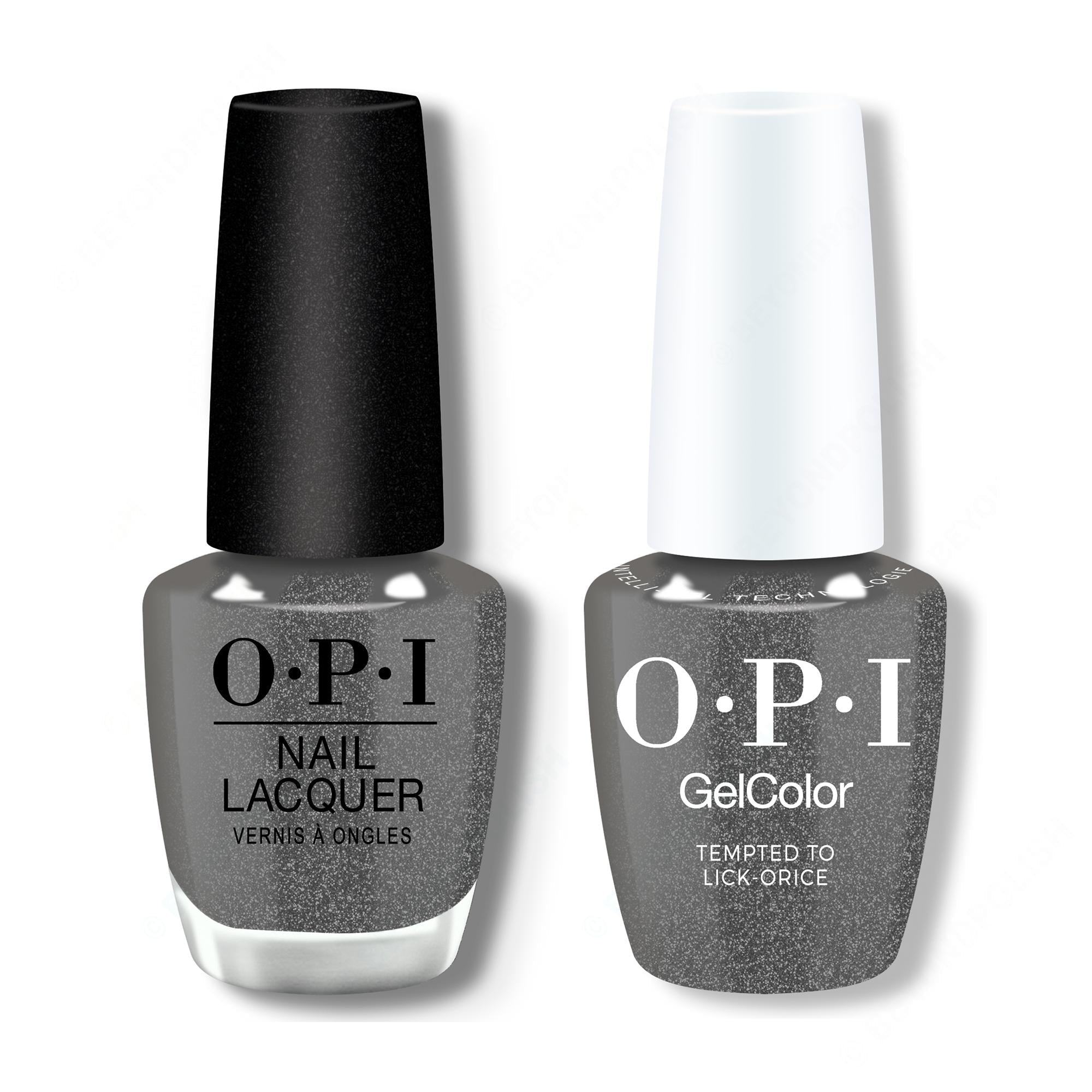 OPI - Gel & Lacquer Intelli-Gel Combo - Tempted to Lick-orice - Salon Quality