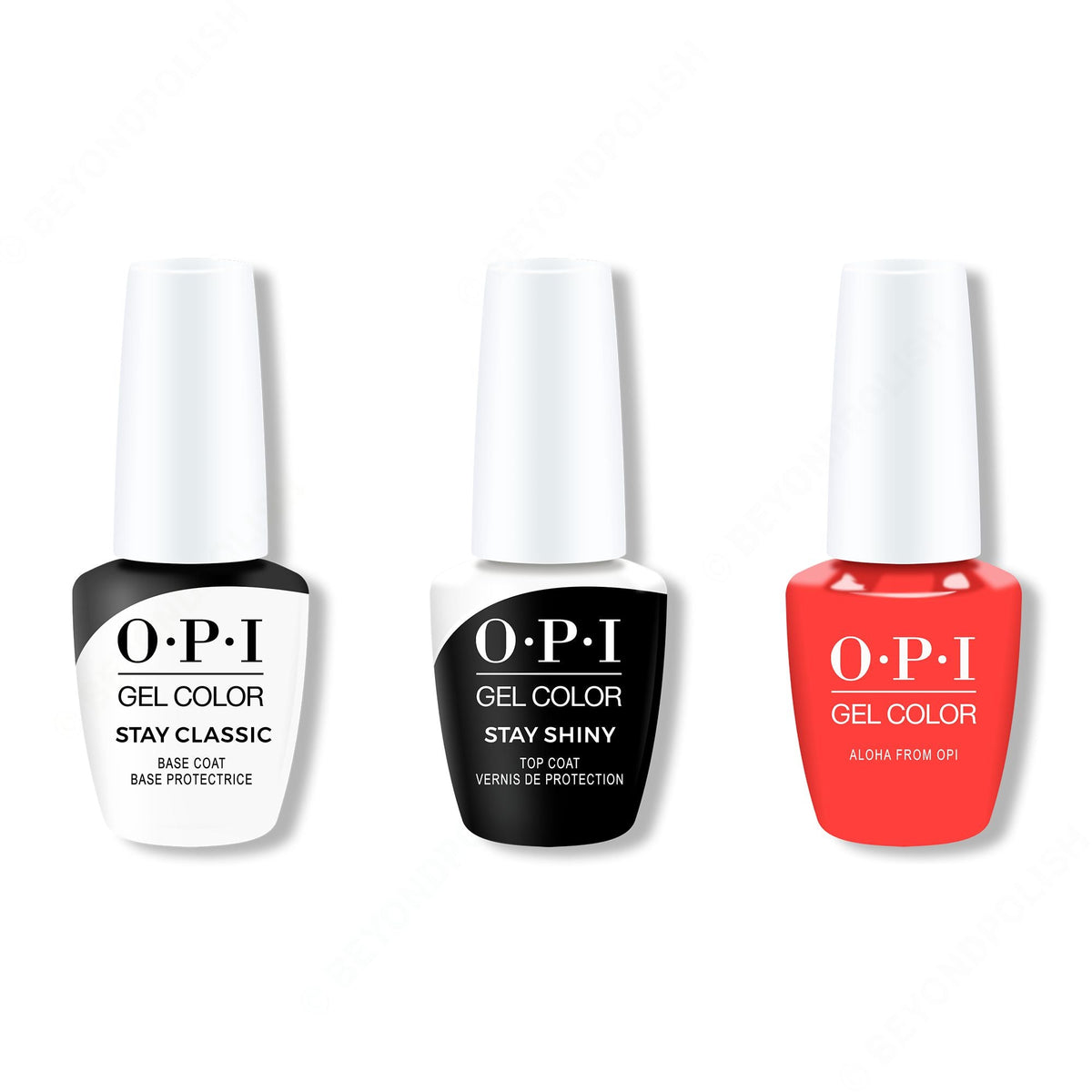 OPI GelColor Combo - Stay Classic Base, Shiny Top & Aloha from OPI - Salon Quality