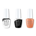 OPI GelColor Combo - Stay Classic Base, Shiny Top & Apricot AF - Salon Quality