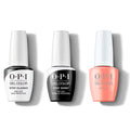 OPI GelColor Combo - Stay Classic Base, Shiny Top & Data Peach - Salon Quality
