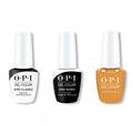 OPI GelColor Combo - Stay Classic Base, Shiny Top & Five Golden Flings - Salon Quality