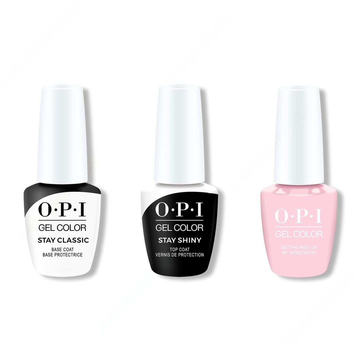 OPI GelColor Combo - Stay Classic Base, Shiny Top & Getting Nadi On My Honeymoon - Salon Quality