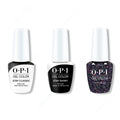 OPI GelColor Combo - Stay Classic Base, Shiny Top & Hot & Coaled - Salon Quality