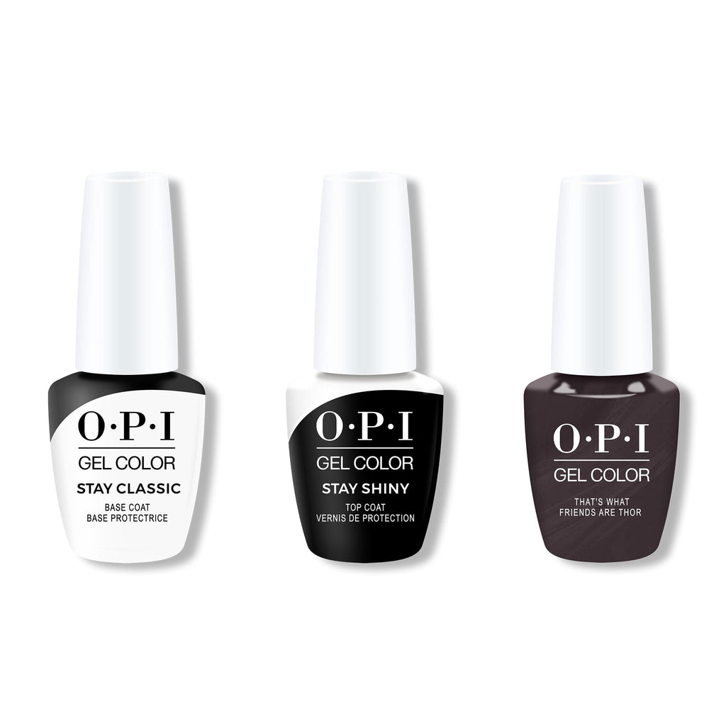 OPI GelColor Combo - Stay Classic Base, Shiny Top & Krona-logical Order - Salon Quality