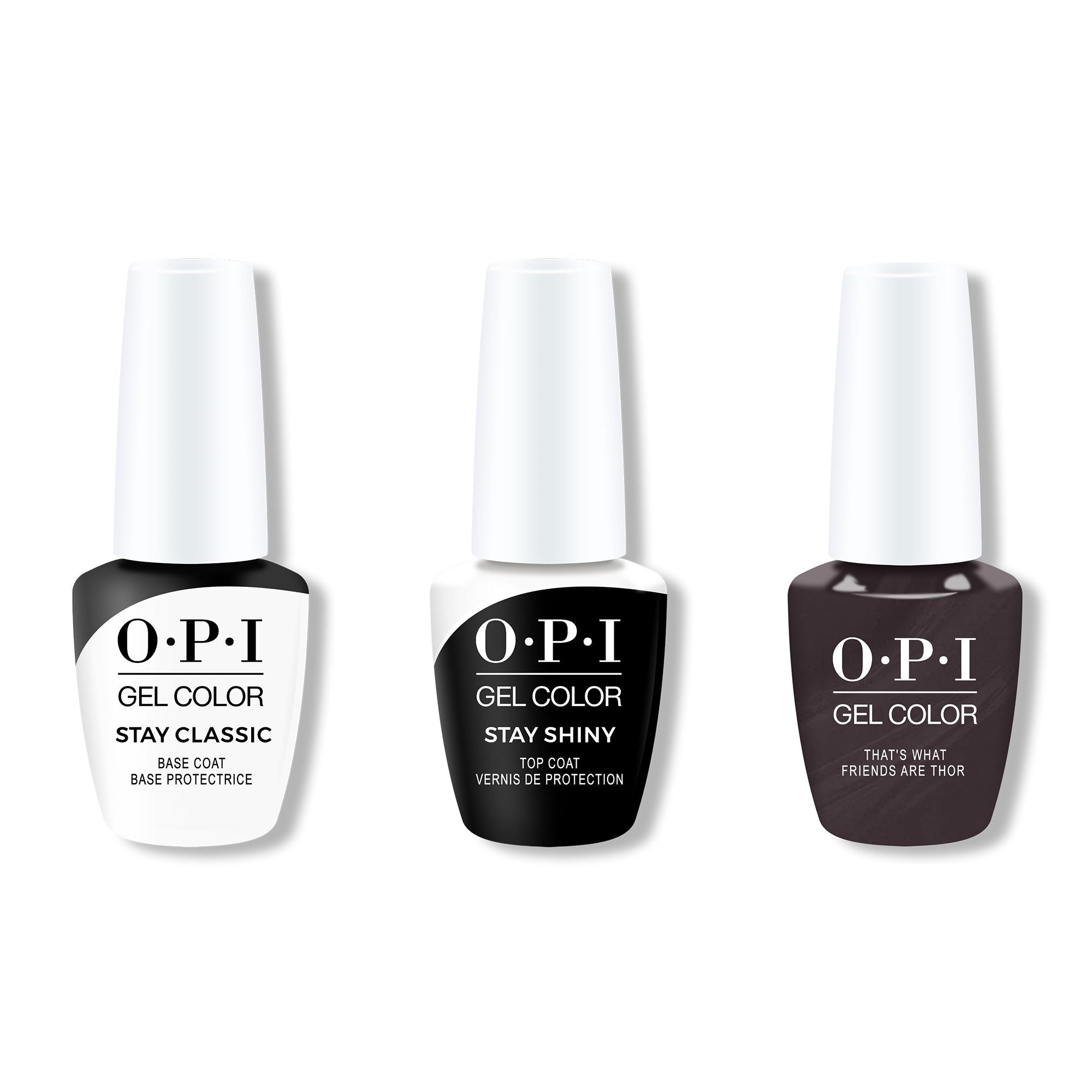 OPI GelColor Combo - Stay Classic Base, Shiny Top & Krona-logical Order - Salon Quality