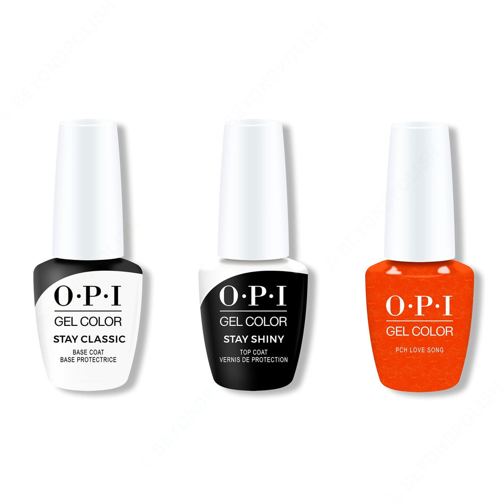 OPI GelColor Combo - Stay Classic Base, Shiny Top & PCH Love Song - Salon Quality