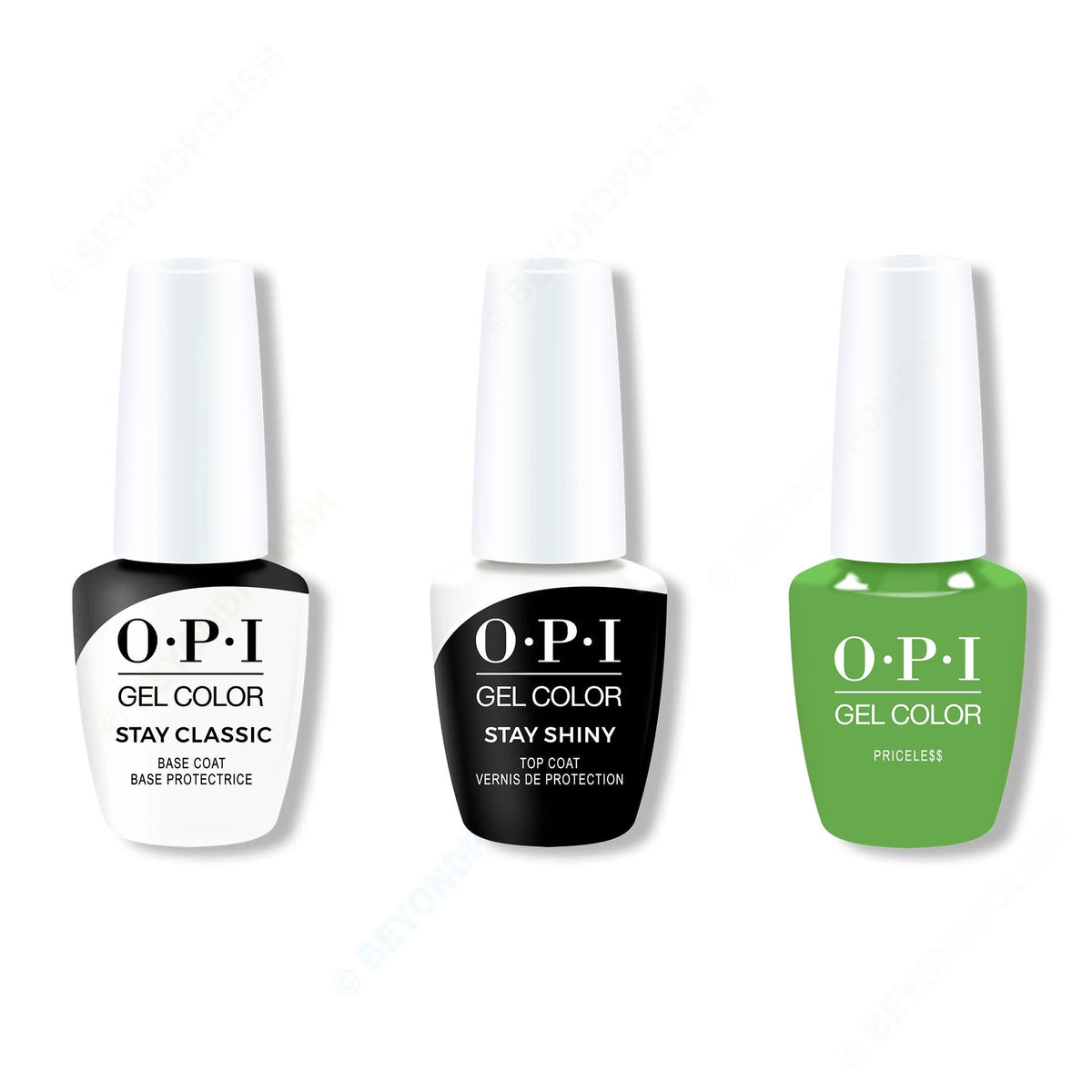 OPI GelColor Combo - Stay Classic Base, Shiny Top & - Salon Quality