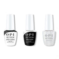 OPI GelColor Combo - Stay Classic Base, Shiny Top & Snatch'd Silver - Salon Quality