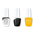 OPI GelColor Combo - Stay Classic Base, Shiny Top & Sun, Sea, and Sand in My Pants - Salon Quality