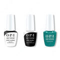 OPI GelColor Combo - Stay Classic Base, Shiny Top & Tealing Festive - Salon Quality