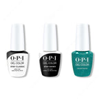 OPI GelColor Combo - Stay Classic Base, Shiny Top & Tealing Festive - Salon Quality