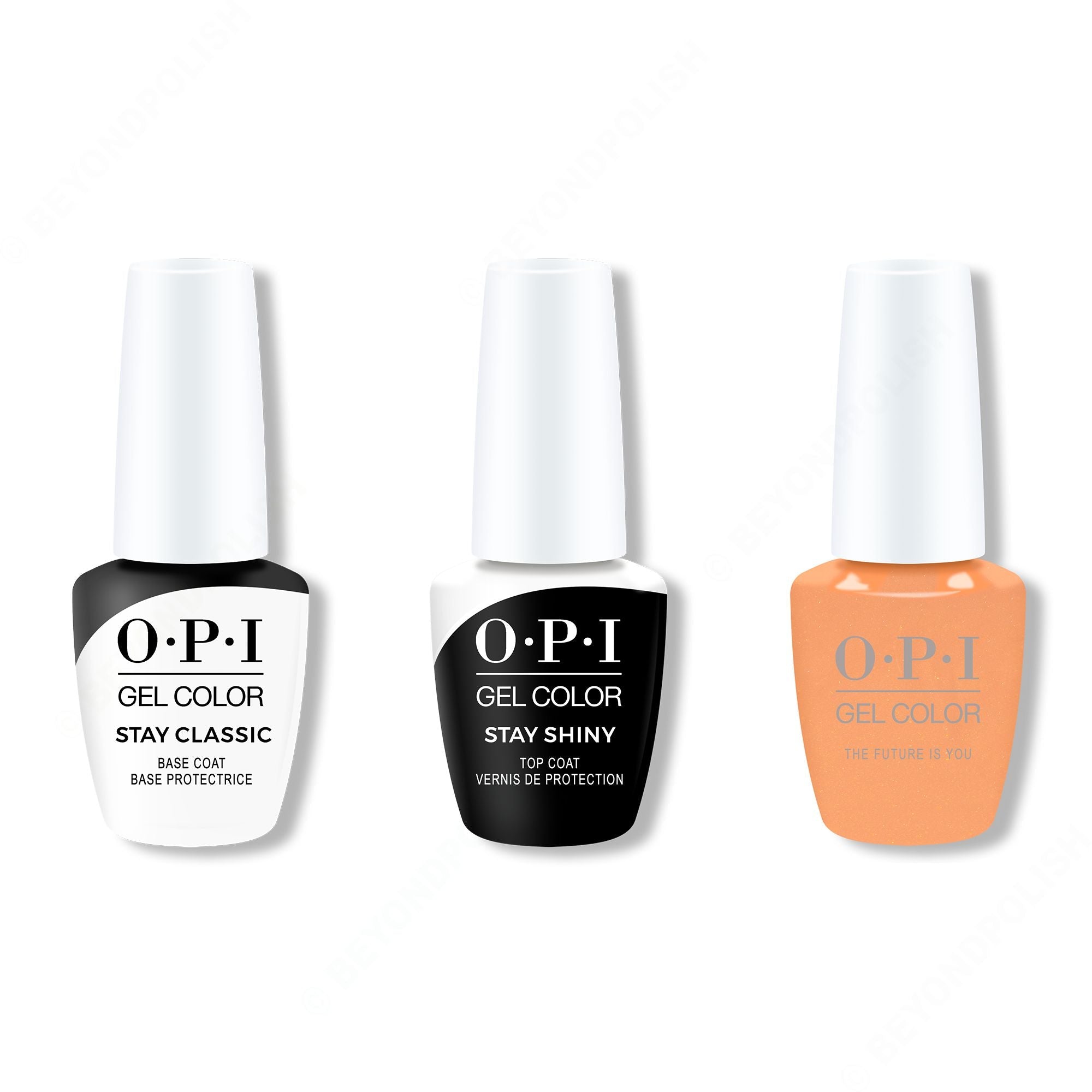 OPI GelColor Combo - Stay Classic Base, Shiny Top & The Future is You - Salon Quality