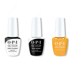 OPI GelColor Combo - Stay Classic Base, Shiny Top & The Leo-nly One - Salon Quality