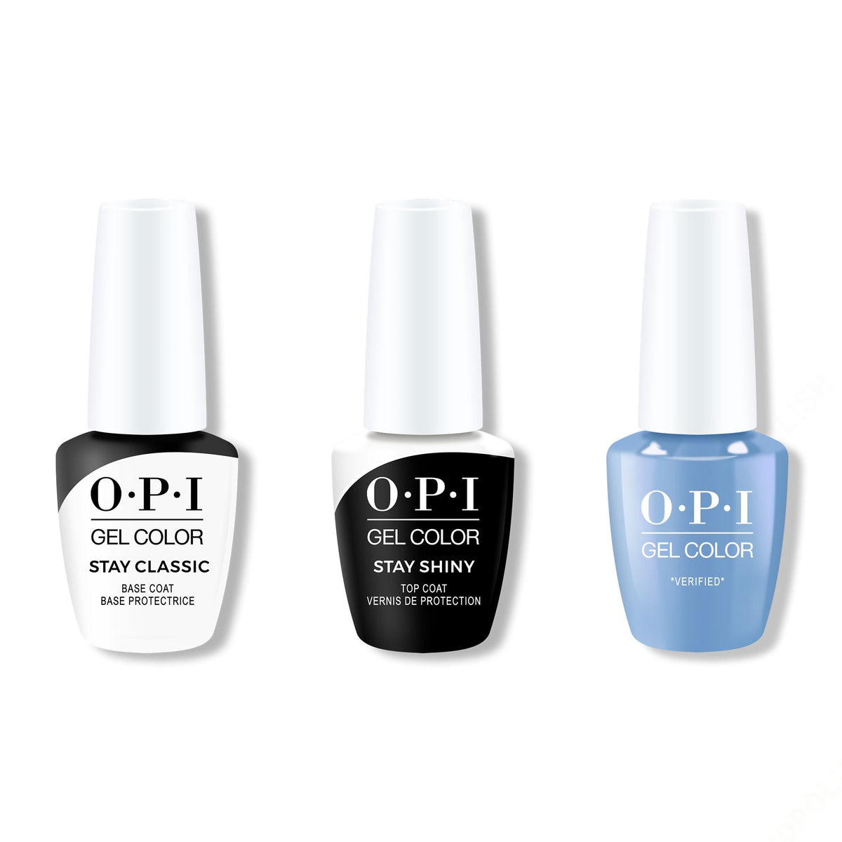 OPI GelColor Combo - Stay Classic Base, Shiny Top & *Verified* - Salon Quality