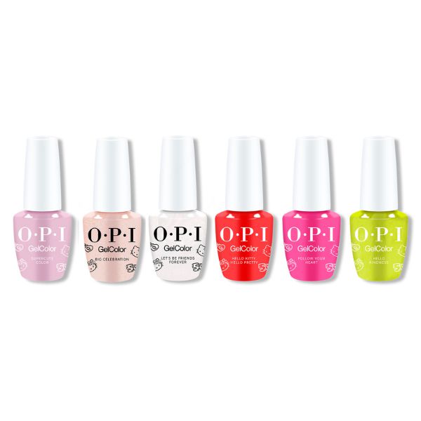 OPI GelColor - Hello Kitty 50th Anniversary Collection (6pc) 0.5 oz - Salon Quality