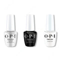 OPI GelColor Intelli-Gel Combo - Super Base Coat, Super Gloss Top Coat & Alpine Snow - Salon Quality