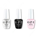 OPI GelColor Intelli-Gel Combo - Super Base Coat, Super Gloss Top Coat & Baby, Pink Again - Salon Quality