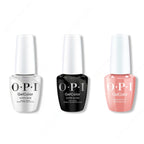 OPI GelColor Intelli-Gel Combo - Super Base Coat, Super Gloss Top Coat & Barefoot In Barcelona - Salon Quality