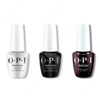 OPI GelColor Intelli-Gel Combo - Super Base Coat, Super Gloss Top Coat & Black Cherry Chutney - Salon Quality