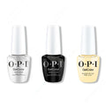 OPI GelColor Intelli-Gel Combo - Super Base Coat, Super Gloss Top Coat & Blinded By The Ring Light 0.5 Oz - Salon Quality