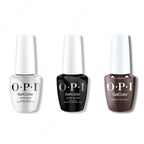 OPI GelColor Intelli-Gel Combo - Super Base Coat, Super Gloss Top Coat & Brown To Earth - Salon Quality