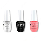 OPI GelColor Intelli-Gel Combo - Super Base Coat, Super Gloss Top Coat & Bubblegum Goth - Salon Quality