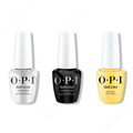 OPI GelColor Intelli-Gel Combo - Super Base Coat, Super Gloss Top Coat & Daffodil Duck Walk - Salon Quality