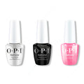 OPI GelColor Intelli-Gel Combo - Super Base Coat, Super Gloss Top Coat & Dopa-mani - Salon Quality