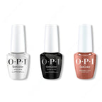 OPI GelColor Intelli-Gel Combo - Super Base Coat, Super Gloss Top Coat & Espresso Your Inner Self - Salon Quality