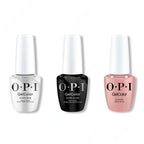 OPI GelColor Intelli-Gel Combo - Super Base Coat, Super Gloss Top Coat & Flannel Aerobics - Salon Quality