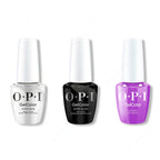 OPI GelColor Intelli-Gel Combo - Super Base Coat, Super Gloss Top Coat & Glowin' on Vacay - Salon Quality