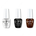 OPI GelColor Intelli-Gel Combo - Super Base Coat, Super Gloss Top Coat & Grunge Queen - Salon Quality