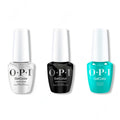 OPI GelColor Intelli-Gel Combo - Super Base Coat, Super Gloss Top Coat & I'm Yacht Leaving - Salon Quality