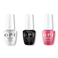 OPI GelColor Intelli-Gel Combo - Super Base Coat, Super Gloss Top Coat & Just Lanai-Ing Around - Salon Quality
