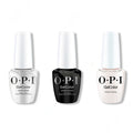 OPI GelColor Intelli-Gel Combo - Super Base Coat, Super Gloss Top Coat & Kyoto Pearl - Salon Quality