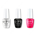OPI GelColor Intelli-Gel Combo - Super Base Coat, Super Gloss Top Coat & Madam President - Salon Quality