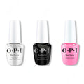OPI GelColor Intelli-Gel Combo - Super Base Coat, Super Gloss Top Coat & Makeout-Side - Salon Quality